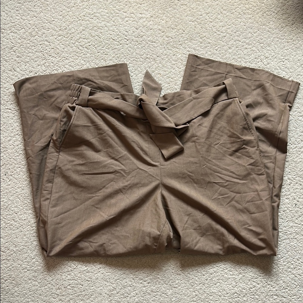 Lane Bryant Tan Pants with Elastic Waist